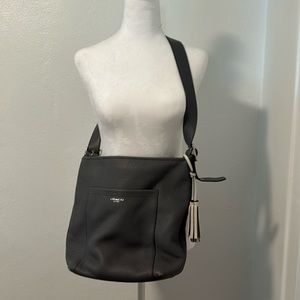 Coach Handbag Grey Pebble Leather